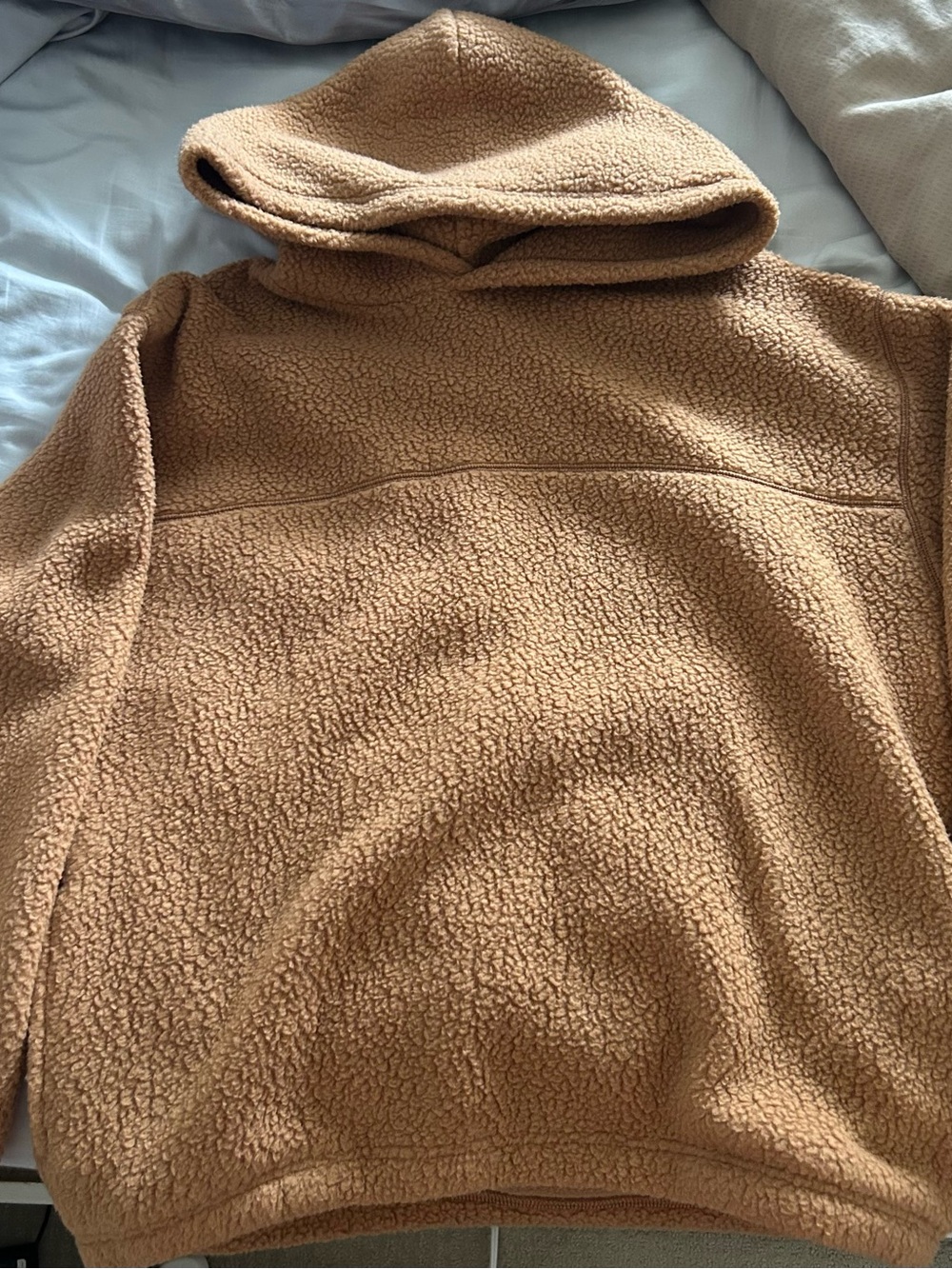 TNA Women's Tan Teddy Sherpa Hoodie Jacket - NEVER WORN